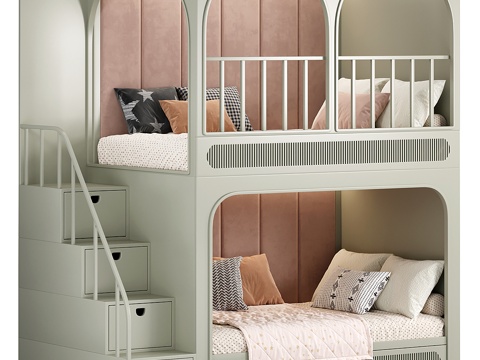 Children's high and low bed