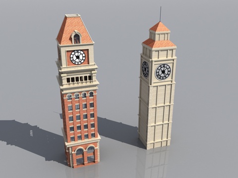 European-style building tower clock tower