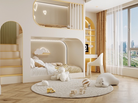 Modern kids Bedroom Boys Room Girls Room kids Bed Children's Wardrobe Children's Desk