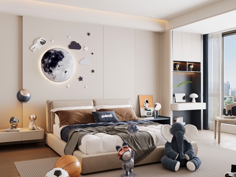 Modern kids Bedroom Boys Room Girls Room kids Bed Children's Wardrobe Children's Desk