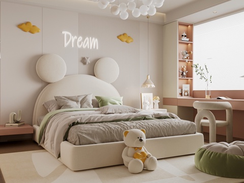 Modern kids Bedroom Boys Room Girls Room kids Bed Children's Wardrobe Children's Desk