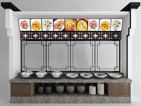 New Chinese buffet table