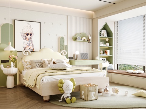 Modern kids Bedroom Boys Room Girls Room kids Bed Children's Wardrobe Children's Desk