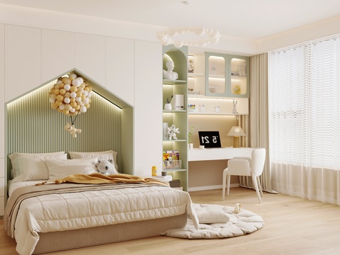 Modern kids Bedroom Boys Room Girls Room kids Bed Children's Wardrobe Children's Desk