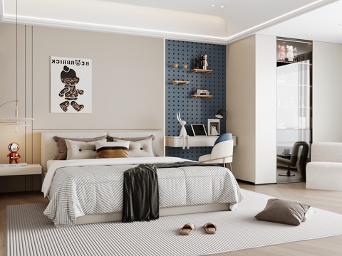 Modern kids Bedroom Boys Room Girls Room kids Bed Children's Wardrobe Children's Desk