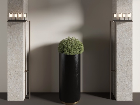 modern fashion wall lamp flower pot plant