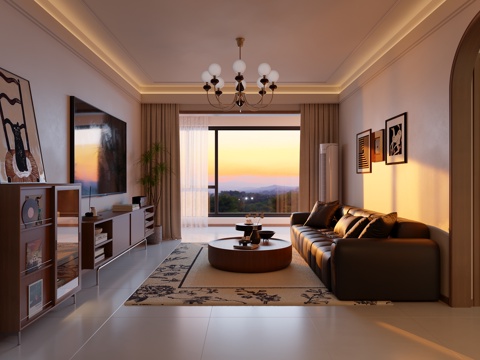 Dusk Mid-century Style DiningRoom Kitchen