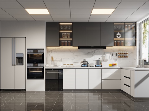 Modern Black and White Gray Kitchen Modern Kitchen Black and White Gray Simple Kitchen