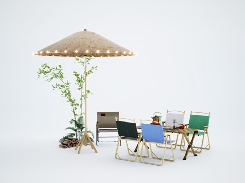 Camping Table and Chair Camping Umbrella