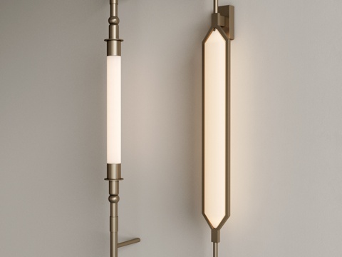 Modern metal wall lamp long strip wall lamp bedside wall lamp