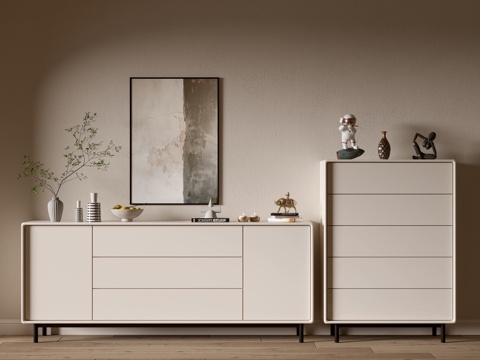 Modern Cream Style Bookcase Whole Cabinet Sideboard Cabinet Balcony Cabinet Storage Cabinet Entrance Cabinet