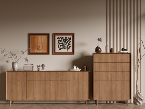 Modern Wood Grain Cabinet Minimized Style Cabinet Whole Cabinet Sideboard Balcony Cabinet Storage Cabinet