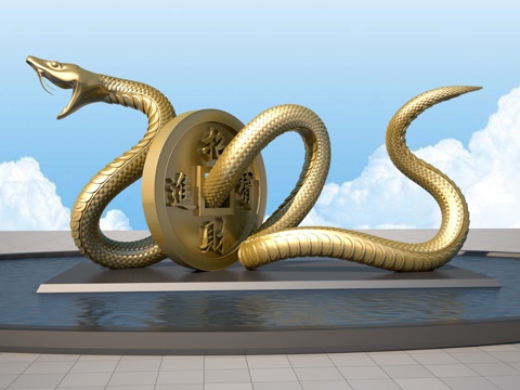 2025 Year of the Snake Sculpture