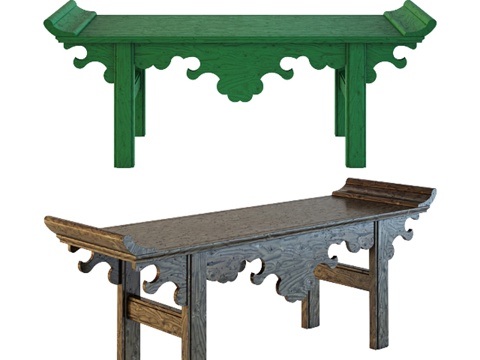 Chinese-style Bench Stone Case for Table Big Article Case Song-style Aesthetic Article Case