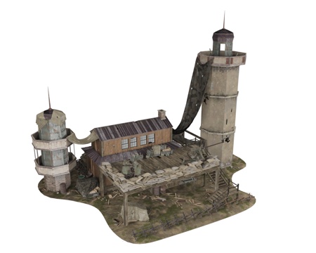 farmhouse building with tower defensive position farmhouse position building small bunker position base