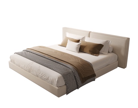 Modern Double Bed Fabric Double Bed