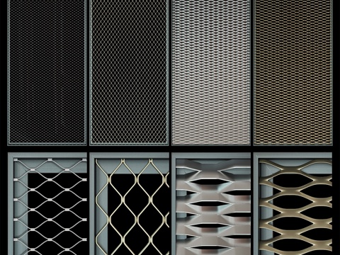 Modern metal mesh partition