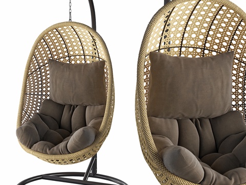 New Chinese-style Rattan Hanging Chair