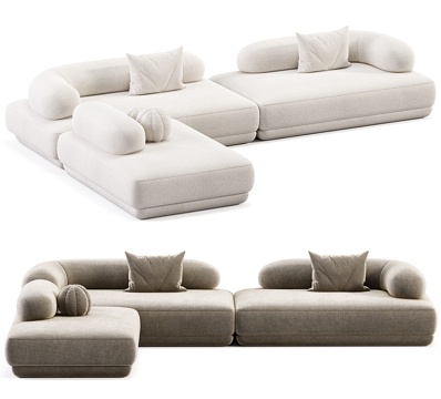 Multi-person sofa sofa corner sofa living room sofa