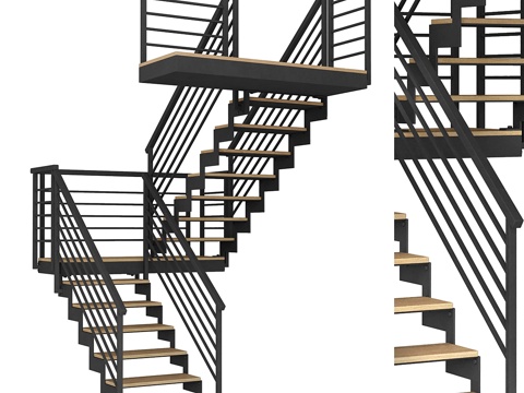 Modern outdoor staircase fire escape