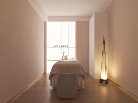 Modern minimalist corridor_floor lamp_beauty salon_beauty_technology beauty_head therapy shop