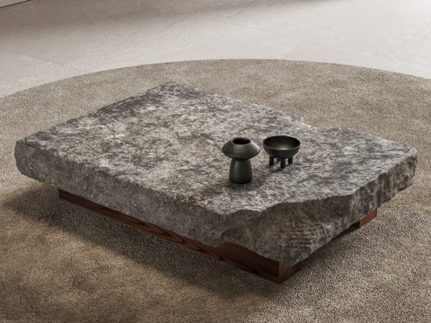 Quiet Wind Tea Table Stone Tea Table Square Coffee Table