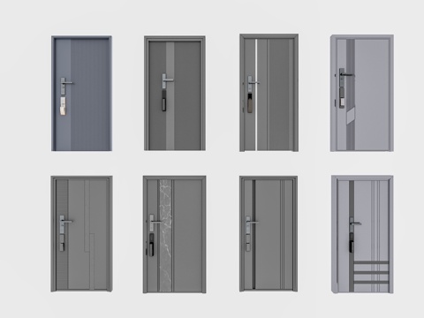 Modern security door single door metal door entry door