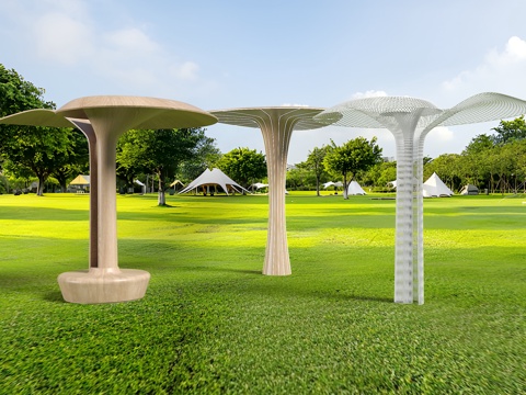 Modern Alien Pillar Petal Landscape Pillar Landscape Spiral Pillar Landscape Rest Pavilion Petal Rest