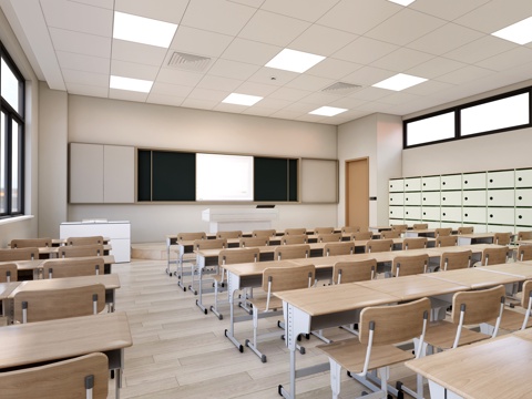 Modern Multimedia Classroom Academic Lecture Hall School Classroom