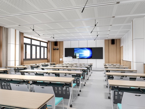 Modern Multimedia Classroom Academic Lecture Hall School Classroom