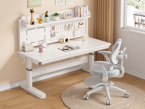 Modern Children's Study Table and Chair Lifting Table and Chair Student Table Desk and Chair Learning Stationery