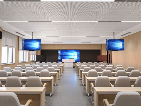 Modern Multimedia Classroom Academic Lecture Hall School Classroom