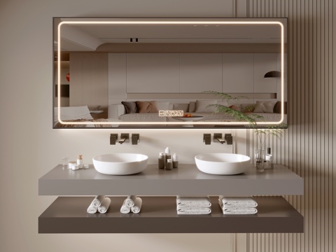 Modern Bathroom Cabinet Bathroom Counter Basin Bathroom Decoration Mirror Cabinet Sink