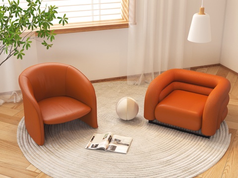 Modern Simple Casual Sofa Beanbag Single Person Sofa Leather Sofa