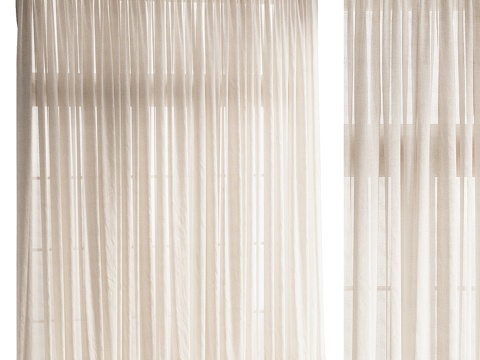 New Chinese-style Linen Translucent Curtain