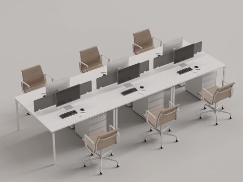 Modern Minimalist Office Desk and Chair Office Supplies