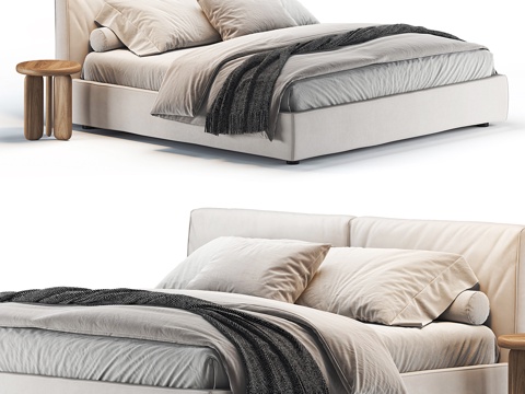 Modern fabric double bed