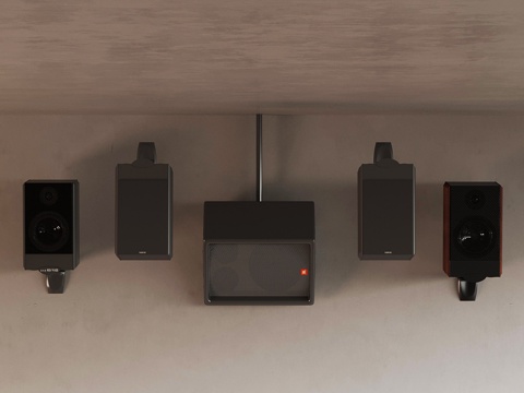 Modern hoisting audio wall-mounted speaker