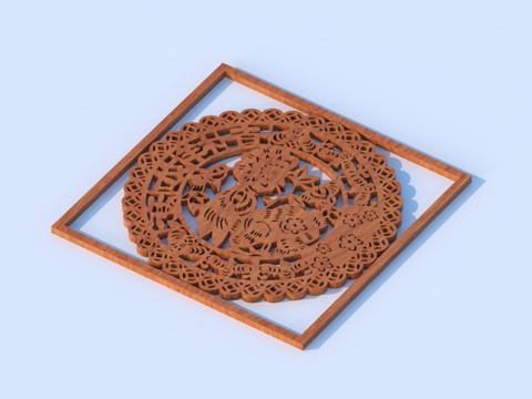 Cut-out window, lattice window, cut-out window, relief wood carving