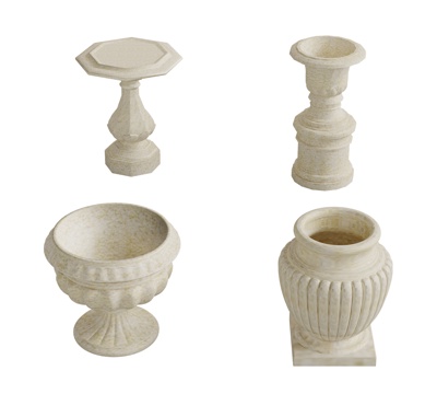 Flower bed European classical Roman fountain flower pool plaster column