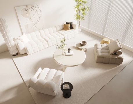 Modern Cream Style Sofa Coffee Table