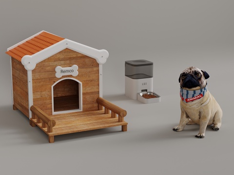 Modern Pet Dog Feeding Kennel