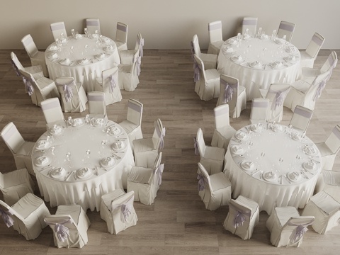 Banquet Table and Chair Banquet Hall Dining Table and Chair Exhibition Hall Table and Chair Wedding Table Round Table and Chair Combination