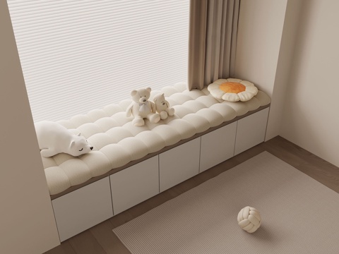 floating window Cream Style floating window cushion toy