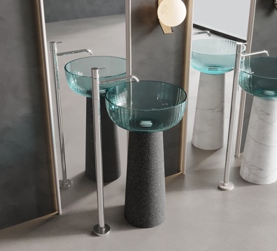 Wash basin modern column basin wash basin mirror