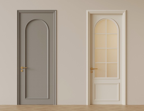 French Cream Style single door