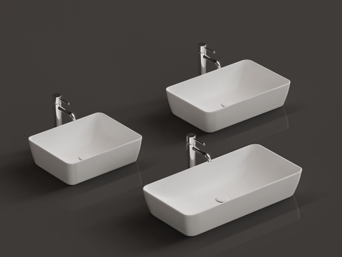 Modern wash basin ceramic one-piece basin