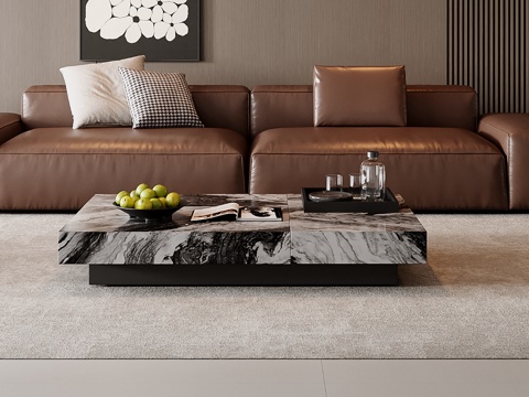 Italian Sofa Coffee Table Combination