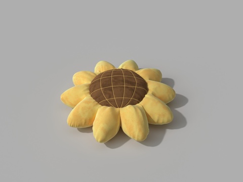 Modern Sunflower Flannel Pillow