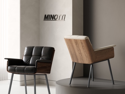 MINOTTI DAIKI Modern Dining Chair Chair Armchair Leather Single Chair